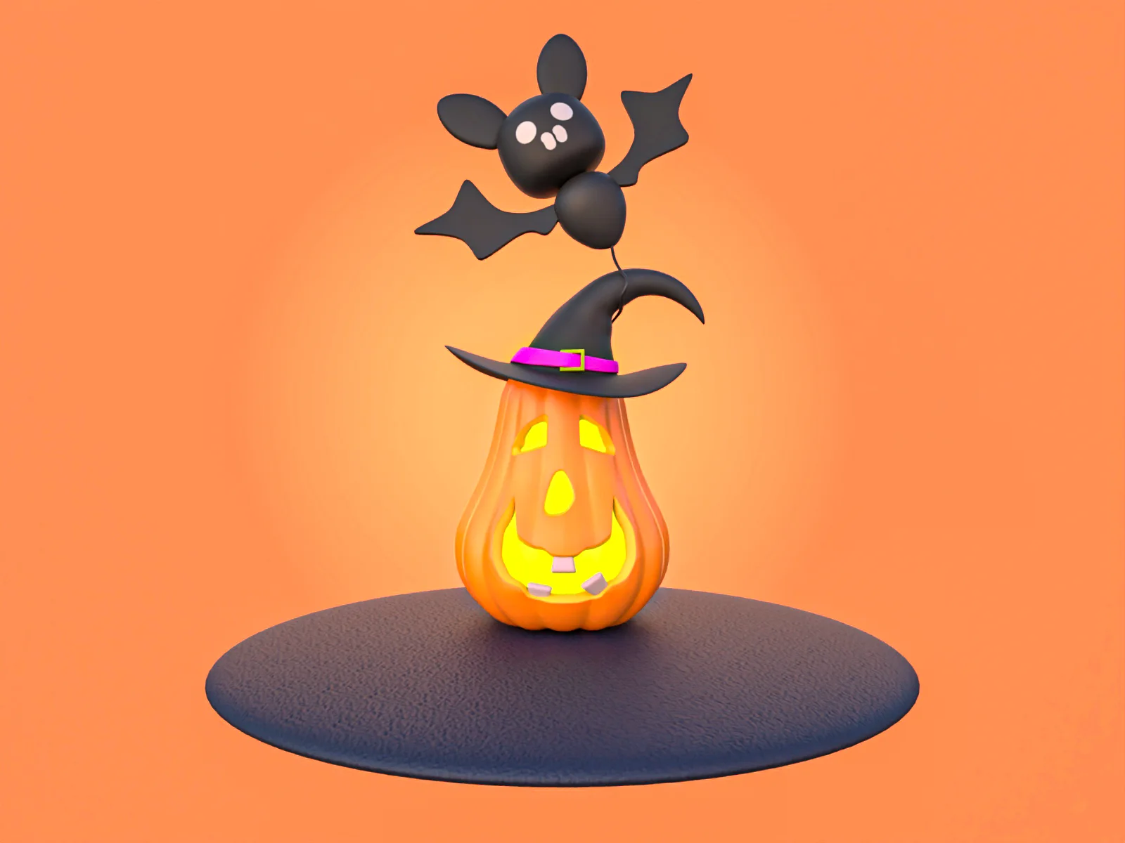 Halloween Pumpkin 22 3D Model